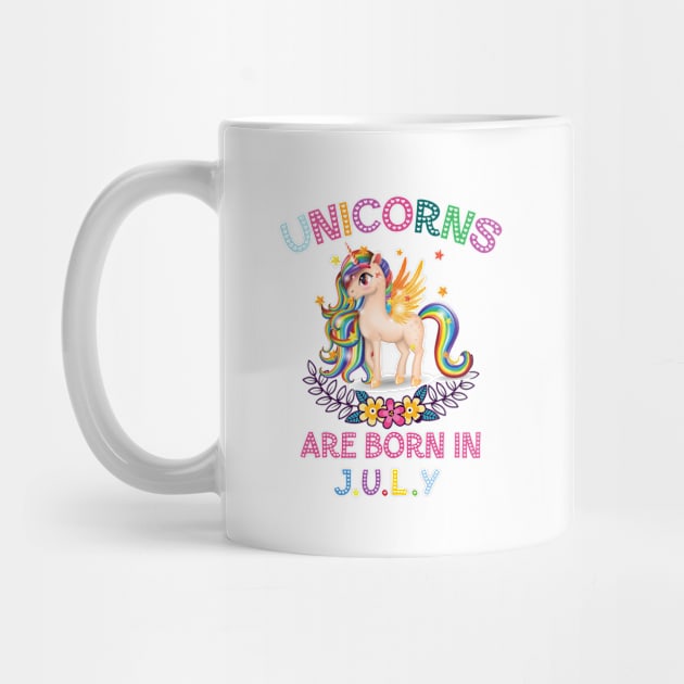 Unicorns Are Born In July by unicorn shirt